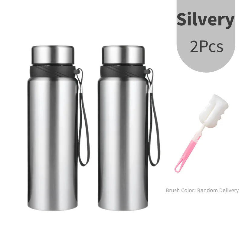 1L Stainless Steel In-vehicle Thermos Water Bottle Keep Cold and Hot Water Bottle Thermos for Water Tea Vacuum Flasks