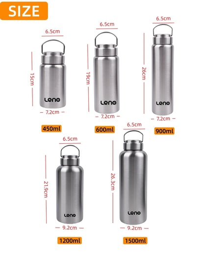 1pc Large Capacity Stainless Steel Sport Water Bottle Single-layer Rugged Water Cup Metal Flask Drinkware Camping Sports Gym