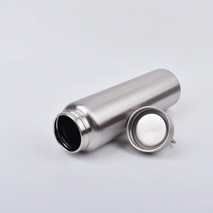 1pc Large Capacity Stainless Steel Sport Water Bottle Single-layer Rugged Water Cup Metal Flask Drinkware Camping Sports Gym