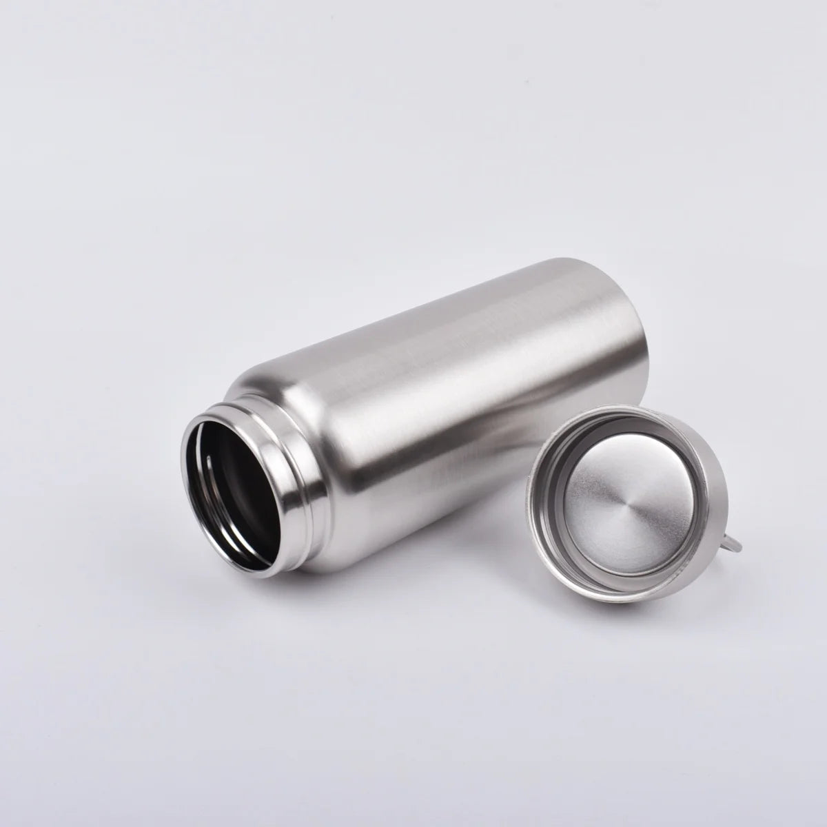 1pc Large Capacity Stainless Steel Sport Water Bottle Single-layer Rugged Water Cup Metal Flask Drinkware Camping Sports Gym