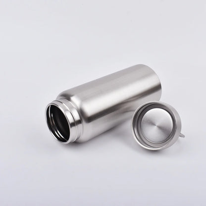 1pc Large Capacity Stainless Steel Sport Water Bottle Single-layer Rugged Water Cup Metal Flask Drinkware Camping Sports Gym