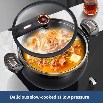 1 Piece Chubby Micro-Pressure Pot Household 7L Large Capacity 26cm Stew Pot Multi-Functional Non-Stick Pot Induction Cooker Gas Suitable
