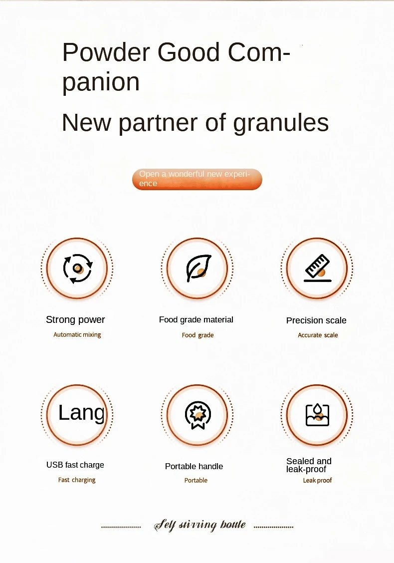 2026 Portable Electric Blender USB Rechargeable Shaker Cup High Powerful Sport Mixing Cup For Milkshake Coffee Outdoor Fitness