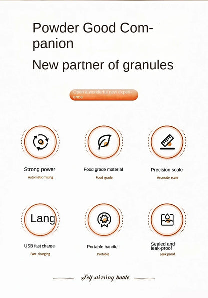 2026 Portable Electric Blender USB Rechargeable Shaker Cup High Powerful Sport Mixing Cup For Milkshake Coffee Outdoor Fitness