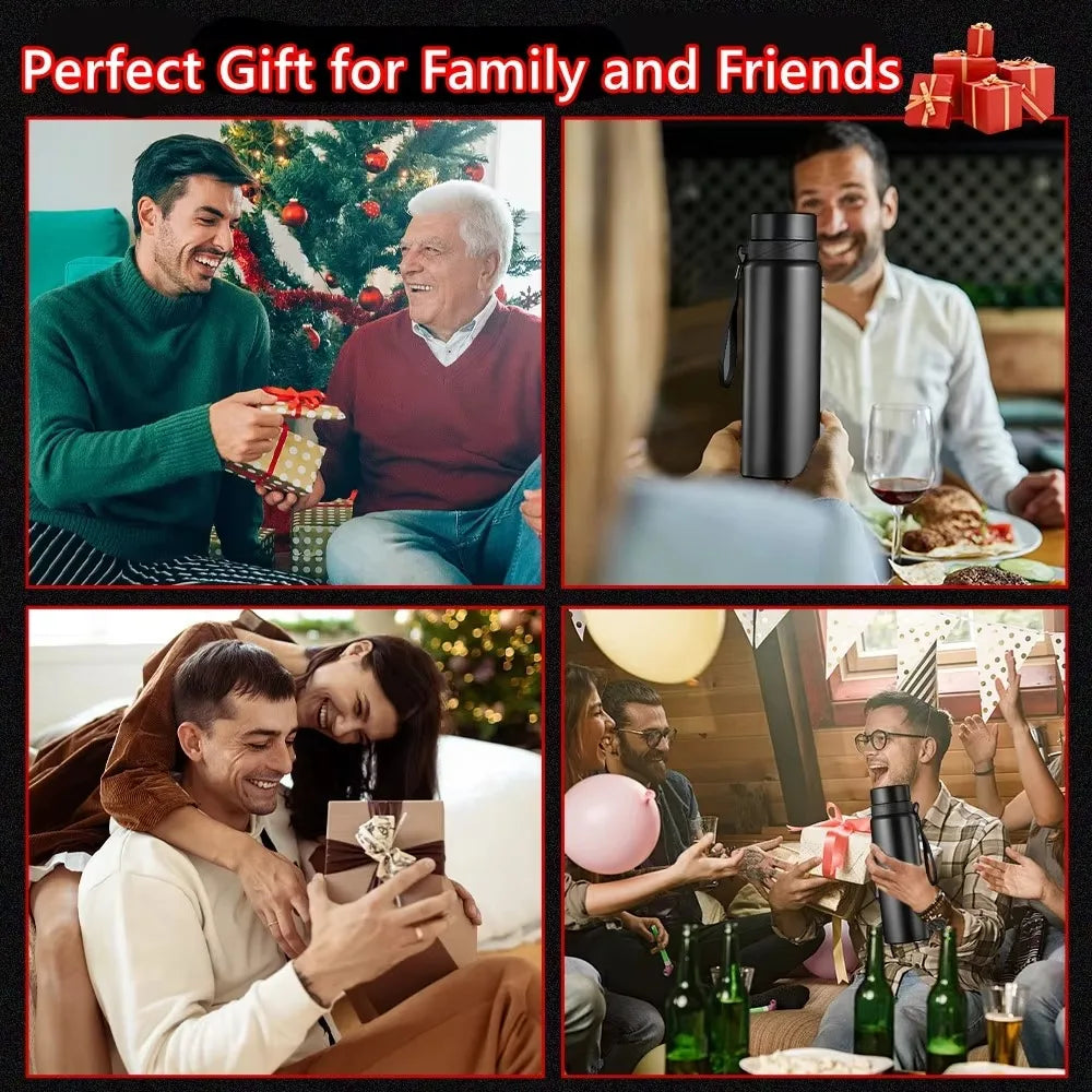 1L Stainless Steel In-vehicle Thermos Water Bottle Keep Cold and Hot Water Bottle Thermos for Water Tea Vacuum Flasks