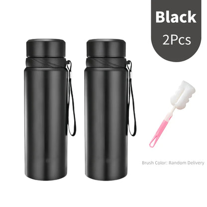 1L Stainless Steel In-vehicle Thermos Water Bottle Keep Cold and Hot Water Bottle Thermos for Water Tea Vacuum Flasks