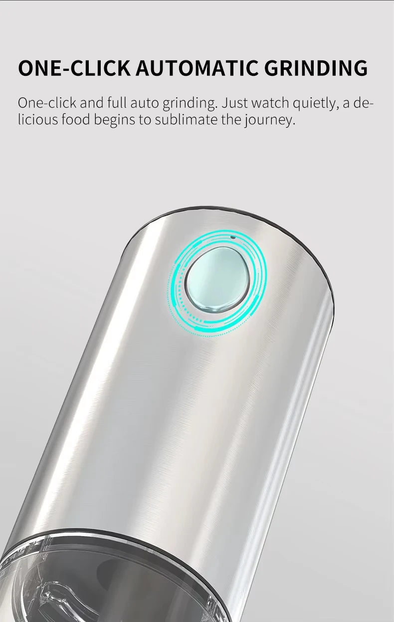 1/2 Pcs Electric Automatic Salt & Pepper Grinder With Spice Mill Storage Bins Kitchen Adjustable Grinding Tool