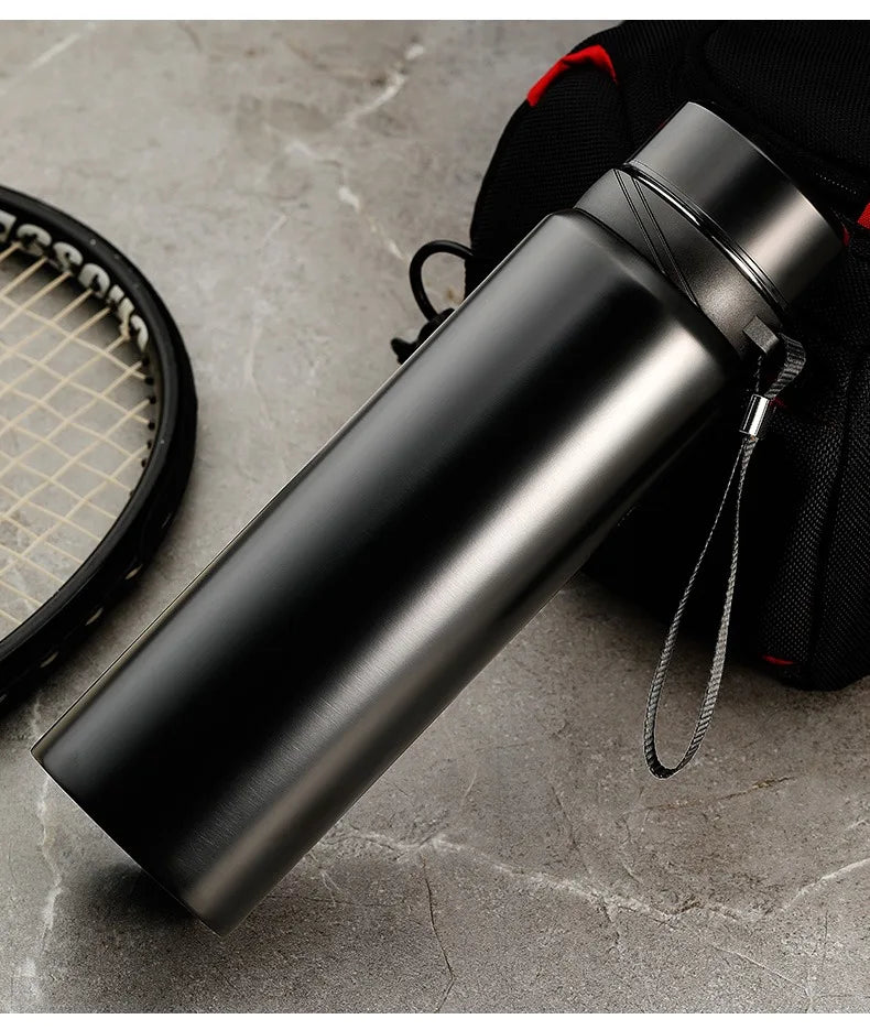 1L Stainless Steel In-vehicle Thermos Water Bottle Keep Cold and Hot Water Bottle Thermos for Water Tea Vacuum Flasks