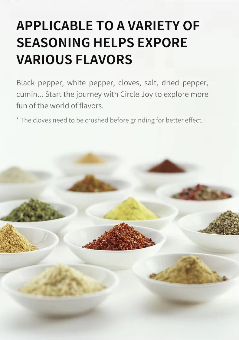 1/2 Pcs Electric Automatic Salt & Pepper Grinder With Spice Mill Storage Bins Kitchen Adjustable Grinding Tool