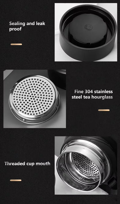 1L Stainless Steel In-vehicle Thermos Water Bottle Keep Cold and Hot Water Bottle Thermos for Water Tea Vacuum Flasks