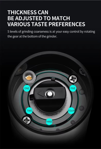 1/2 Pcs Electric Automatic Salt & Pepper Grinder With Spice Mill Storage Bins Kitchen Adjustable Grinding Tool